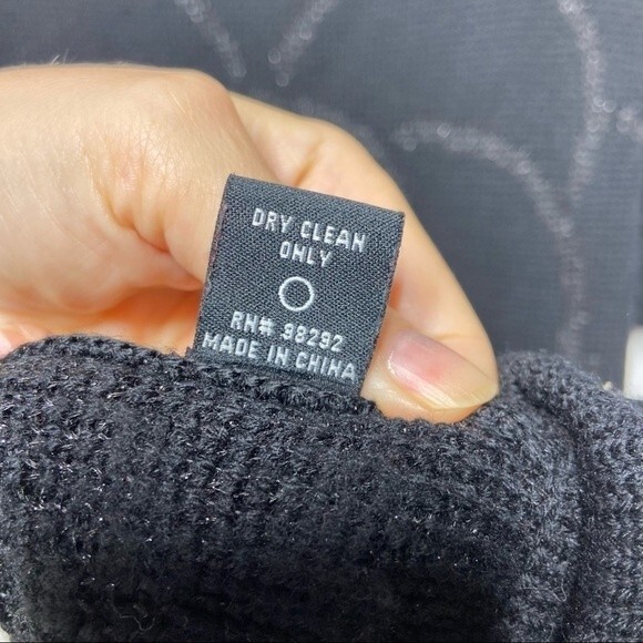 Tibi New York Merino Wool Metallic Shimmer Sweater Dress in Black and Gold XS - Picture 9 of 11